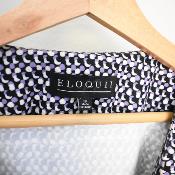 Eloquii Lace Up Front Long Sleeve Tunic Top - Picture 4 of 11